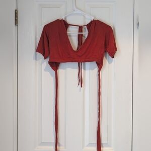 Handmade Comfy Class Choli - Burnt Orange (M)